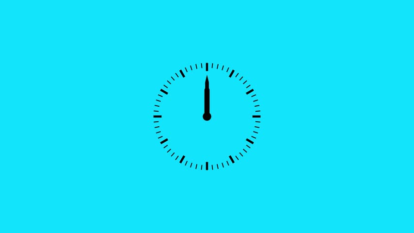 Clean, modern analog clock face with fast-moving hands showing time passing. Ideal for concepts like deadlines, urgency, time lapse, business, and schedules. Minimalist design on a white background. L