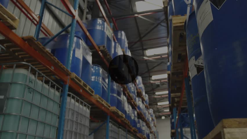 woman tapping tablet beside man holding clipboard, generating animated data network for logistics. Industrial, logistics, data, analytics, teamwork, warehouse, digital - Powered by Shutterstock - Get 15% off with code: PIKWIZARD15