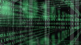 Binary digits streaming from left edge layering server racks rising density to visualize data flow. Technology, cybersecurity, digital, network, data, futurism, coding - Powered by Shutterstock - Get 15% off with code: PIKWIZARD15