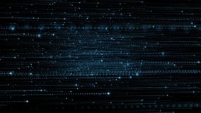 Faint data streams drifting rightward sparking nodes forming DNA helix fragmenting into particles. Holographic, futuristic, abstract, technology, network, connectivity, digital - Powered by Shutterstock - Get 15% off with code: PIKWIZARD15