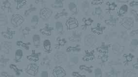 Blue technology doodle pattern background featuring cameras microphones 3D glasses cars and keyboard icons perfect for film festival posters or creative multimedia digital designs - Powered by Shutterstock - Get 15% off with code: PIKWIZARD15