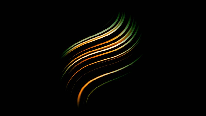 Abstract light lines of movement and Curved speed lines background animation . Luminous waves Curved background . Colored shiny sparks of spiral wave background .