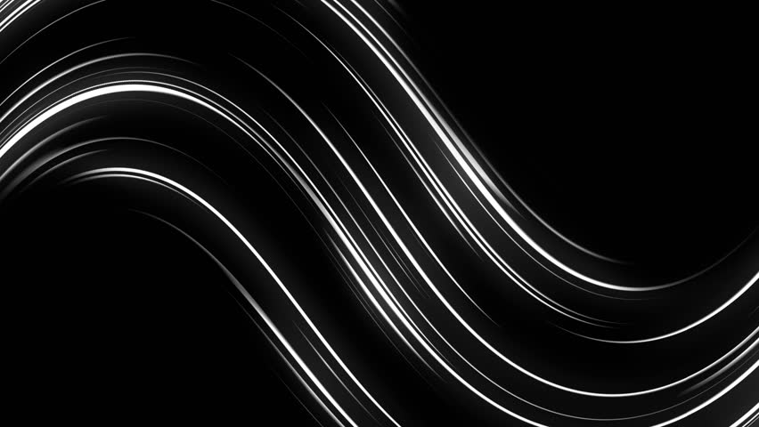 Abstract light lines of movement and Curved speed lines background animation . Luminous waves Curved background . Colored shiny sparks of spiral wave background .