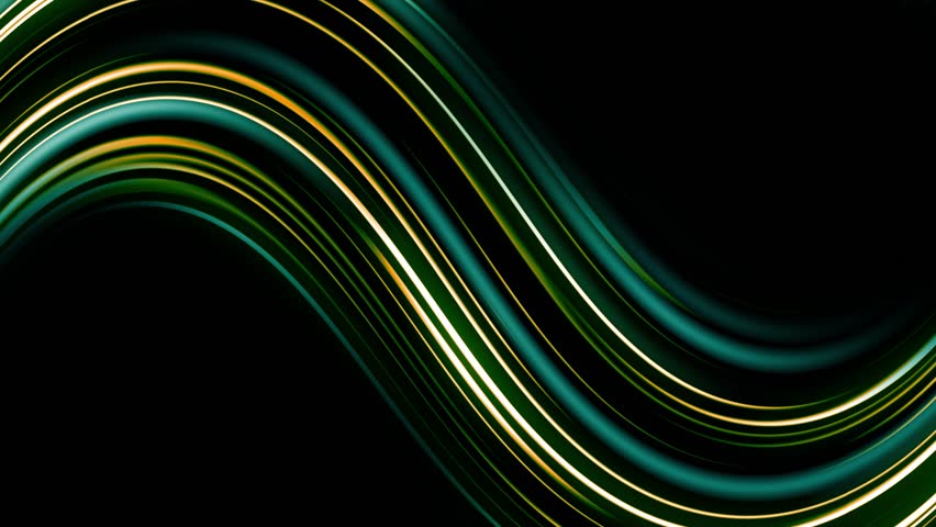 Abstract light lines of movement and Curved speed lines background animation . Luminous waves Curved background . Colored shiny sparks of spiral wave background .