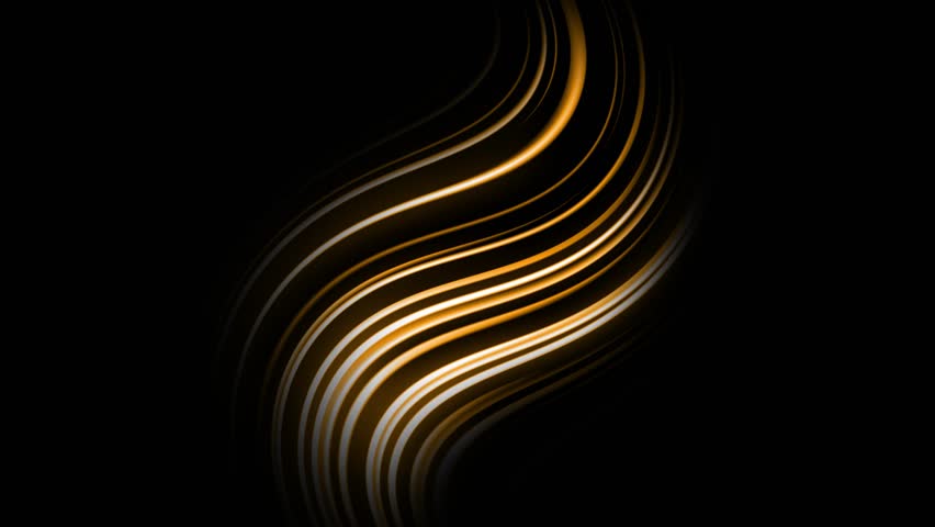 Abstract light lines of movement and Curved speed lines background animation . Luminous waves Curved background . Colored shiny sparks of spiral wave background .
