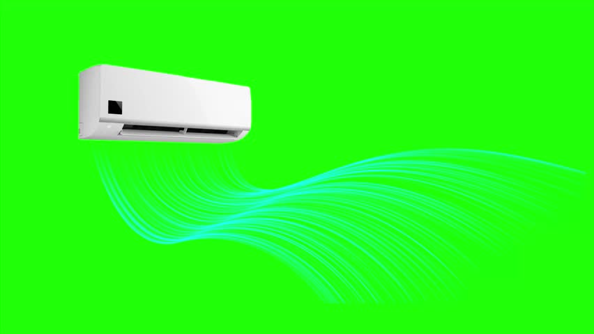 AC Cooling Air Animation for Chroma Key Presentation
