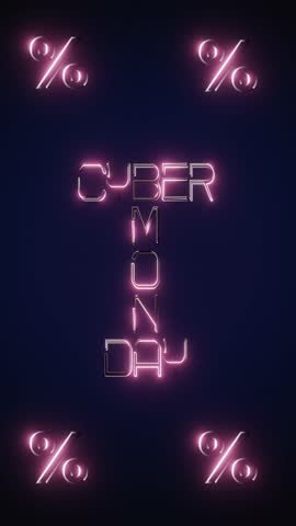 Cyber Monday luminescent neon sign 