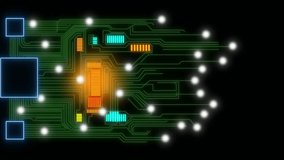 Circuit Board Technology Background Glowing Neon Lines Digital Data. Futuristic Circuit Board Animation. Glowing Digital Lines Showing Data Flow, Network Connections, And Technology System. - Powered by Shutterstock - Get 15% off with code: PIKWIZARD15