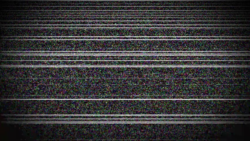 TV snow or noise background on analog television. Bad TV signal shows static and glitch noise. CRT TV screen with no signal and retro glitch effect.