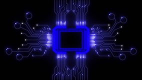 An abstract artificial intelligence circuit board featuring glowing blue lines and futuristic icons representing data flow, neural networks, and intelligent digital processing systems. - Powered by Shutterstock - Get 15% off with code: PIKWIZARD15