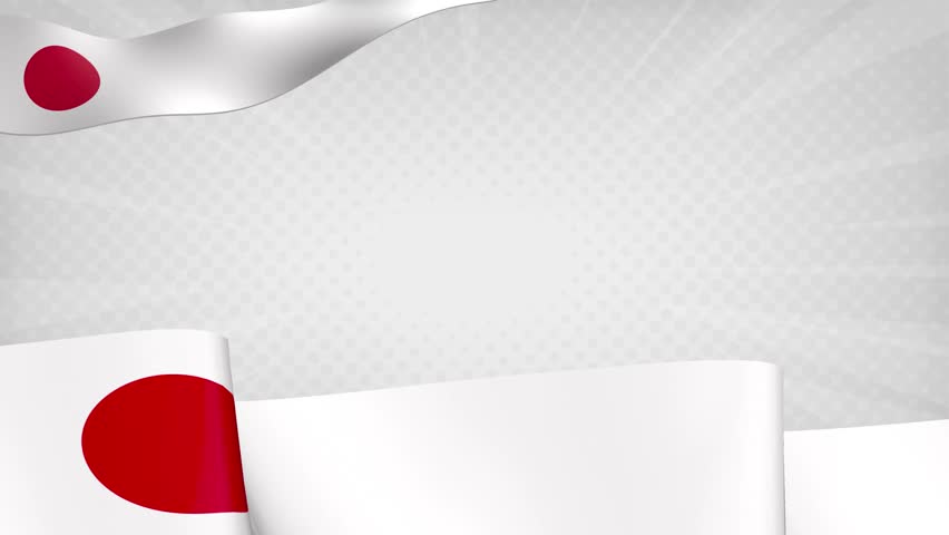 Japan Greeting Offer Smooth Waving Banner Loop Background