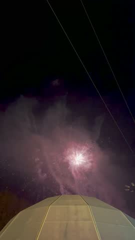 Colorful fireworks flying in the sky