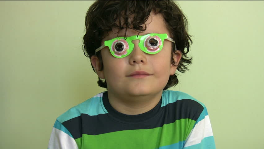 little boy with glasses