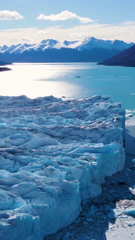 Los Glaciares National Park at El Calafate at Patagonia Argentina. Stunning landscape of iceberg in Patagonia. Perito Moreno Glacial. Patagonia landscape. Travel destination of El Calafate Argentina.