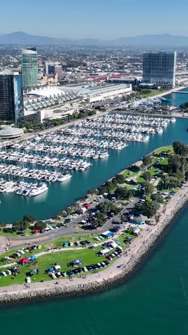 Tuna Harbor At San Diego In California United States. Famous Coast City. Harbor Island. Tuna Harbor At San Diego In California United States.