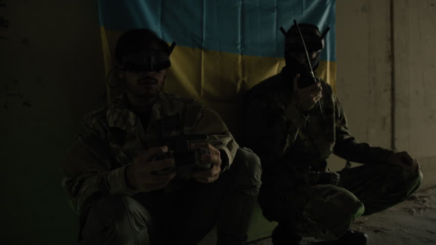 Ukrainian Pilots Inside Drone Bunker Secret Military War Bombing Room