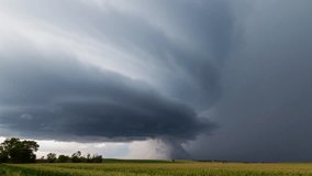 Incredible Supercell Lightning Storm Rotating Overhead - real footage, long duration, cinematic 4K - Powered by Shutterstock - Get 15% off with code: PIKWIZARD15
