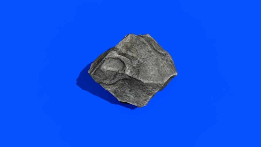 A realistic rock animation with green screen background, suitable for compositing or
environmental VFX.