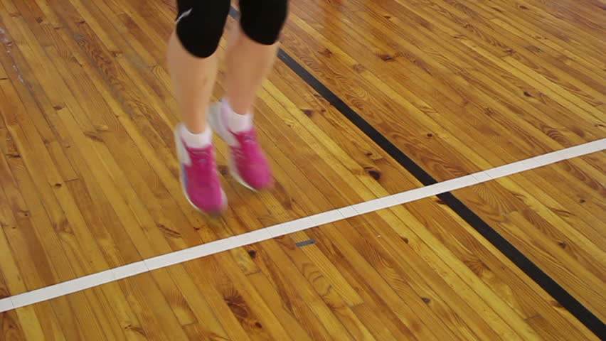 Skipping rope exercise in gym