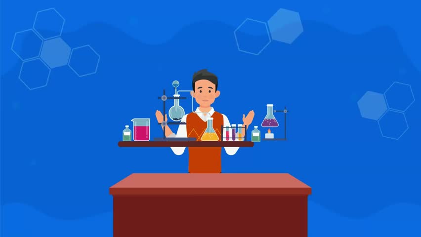 Chemist in a Science Lab Motion Graphics Animation