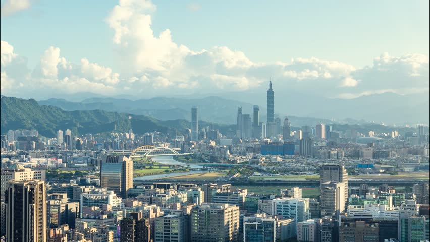 Night view of Taipei City, the capital of Taiwan