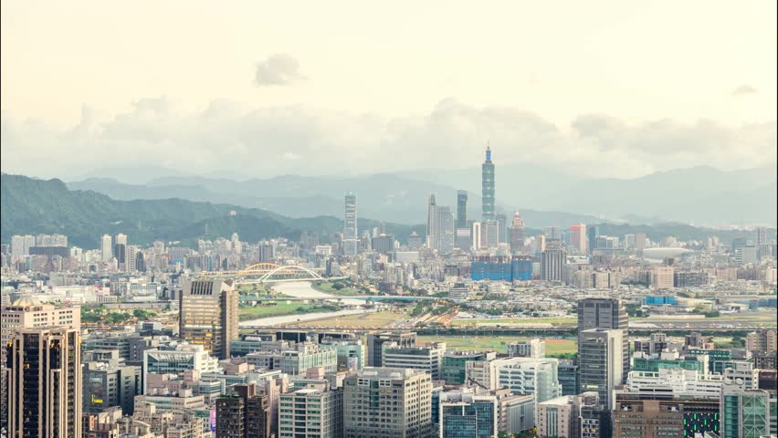 Time Lapse of Taipei City, the capital of Taiwan