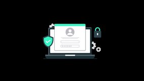 Secure Online Login. User Authentication and Account Security Concept Animation Video - Transparent - Powered by Shutterstock - Get 15% off with code: PIKWIZARD15