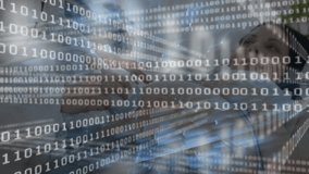 Coworkers with headsets lifting hands manipulating UI for tech analysis cascading binary stream. Technology, innovation, collaboration, data, futuristic, digital, communication - Powered by Shutterstock - Get 15% off with code: PIKWIZARD15