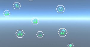 Glowing plane spawning icons materializing and floating forward, code emerging and visualizing data. Futuristic, digital, innovation, sustainability, technology, analytics, environmental - Powered by Shutterstock - Get 15% off with code: PIKWIZARD15