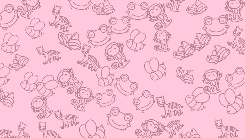 Line drawings of animals on pink suitable for childrens books, educational materials, or naturethemed designs for various projects.