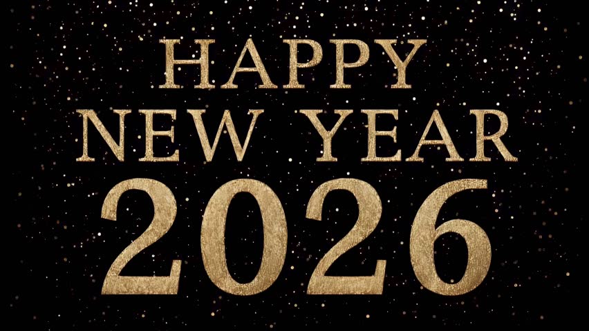 Bright neon-style New Year text drawn on a blackboard with chalk, symbolizing celebration, creativity, and festive holiday design concept
