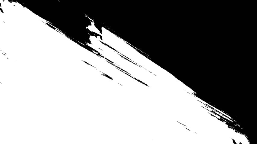 Paint Brush Transition Abstract, diagonal direction. Brush stroke black and white transition animation background.