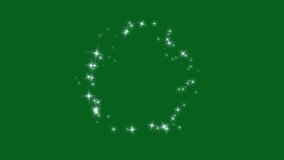 4k Magic glitter sparkle circling trail, glowing doodle stars, white twinkling stars, starlight dust line shimmering particles transition, shining twinkle transition on green screen background video - Powered by Shutterstock - Get 15% off with code: PIKWIZARD15