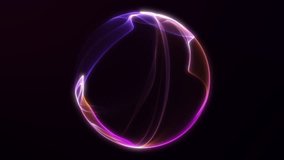 Glowing digital abstract violet sphere with smooth purple energy flow on black background. A futuristic glowing shape with flowing curves and plasma light effect. Ideal for sci-fi and tech design. - Powered by Shutterstock - Get 15% off with code: PIKWIZARD15