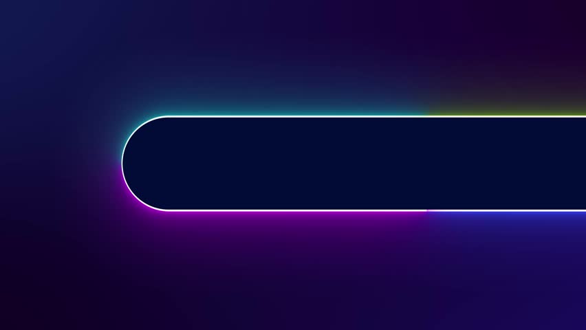Retro Neon Glowing Lower Third Title Bar Template