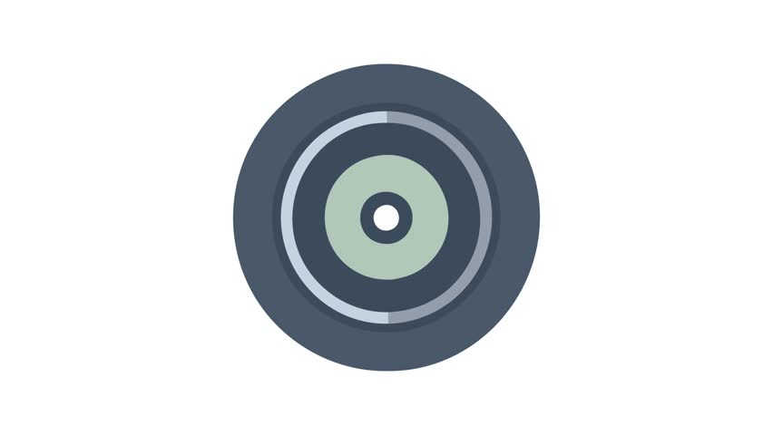 Vinyl Record Icon for Music Collections