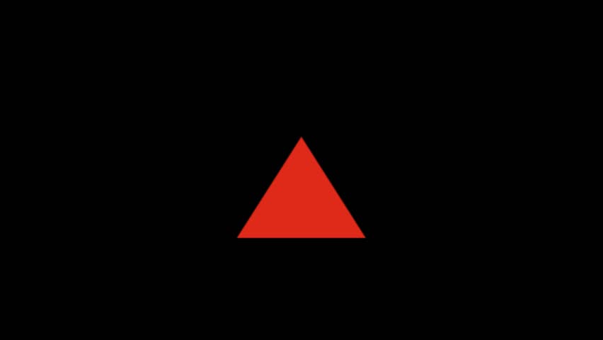 triangle shape animated 4k video clip on black area