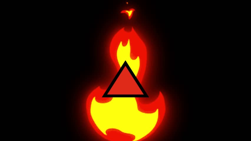 triangle shape animated 4k video clip on black area