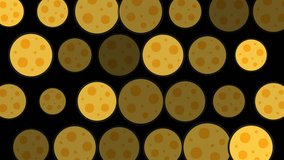 Halloween moon pattern on a black background. Suitable for abstract backgrounds, geometric designs, or modern art projects. - Powered by Shutterstock - Get 15% off with code: PIKWIZARD15