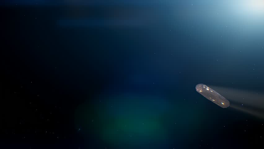 Asteroid 3I ATLAS in space as an alien spaceship  