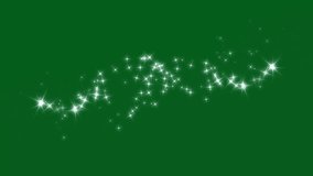 Magic glitter sparkle trail, shining twinkle transition, starlight dust line, glowing doodle stars, white twinkling particles, fairy sparkle burst, blinking light effect on green screen background. 4k - Powered by Shutterstock - Get 15% off with code: PIKWIZARD15