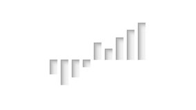 Chart Bars Vertical Infographic in Modern Minimal 3D Cutout Style with Soft Shadows Animation - 4K Seamless Loop Video Horizontal - Powered by Shutterstock - Get 15% off with code: PIKWIZARD15