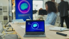 Focused business professional working in coworking space with AI assistance, virtual agent, big data analysis, laptop display screen, modern office technology, innovation, digital transformation - Powered by Shutterstock - Get 15% off with code: PIKWIZARD15