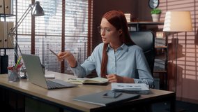 Caucasian focused businesswoman work analyzing document with chart diagram writing notes checking information confused business woman female girl analytics problem in office incorrect financial data - Powered by Shutterstock - Get 15% off with code: PIKWIZARD15