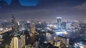 Time lapse of a thunder storm in Bangkok Thailand at night. Lightning can be seen hitting all around Bangkok. - Powered by Shutterstock - Get 15% off with code: PIKWIZARD15