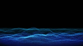Intense blue particle fields build into rolling waves and explosive details on black, delivering a polished abstract background for promos and digital themes. - Powered by Shutterstock - Get 15% off with code: PIKWIZARD15