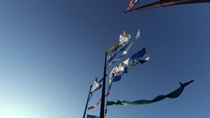 Pier 39 flags in San Francisco