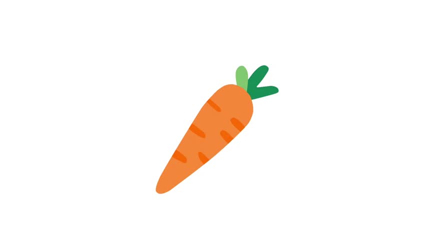 Carrot vegetable for healthy food and organic farm concept, perfect for cooking tutorials, farm animation, diet content, nutrition campaigns, and eco-friendly design projects.