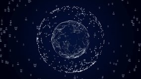The Planet Earth Hologram Rotating Node Connection Numbers - Powered by Shutterstock - Get 15% off with code: PIKWIZARD15