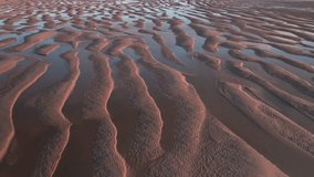 Clouds Reflected In Seawater Pools In Rippled Tidal Sands At Sunset. Fleetwood, Lancashire, UK. - Powered by Shutterstock - Get 15% off with code: PIKWIZARD15